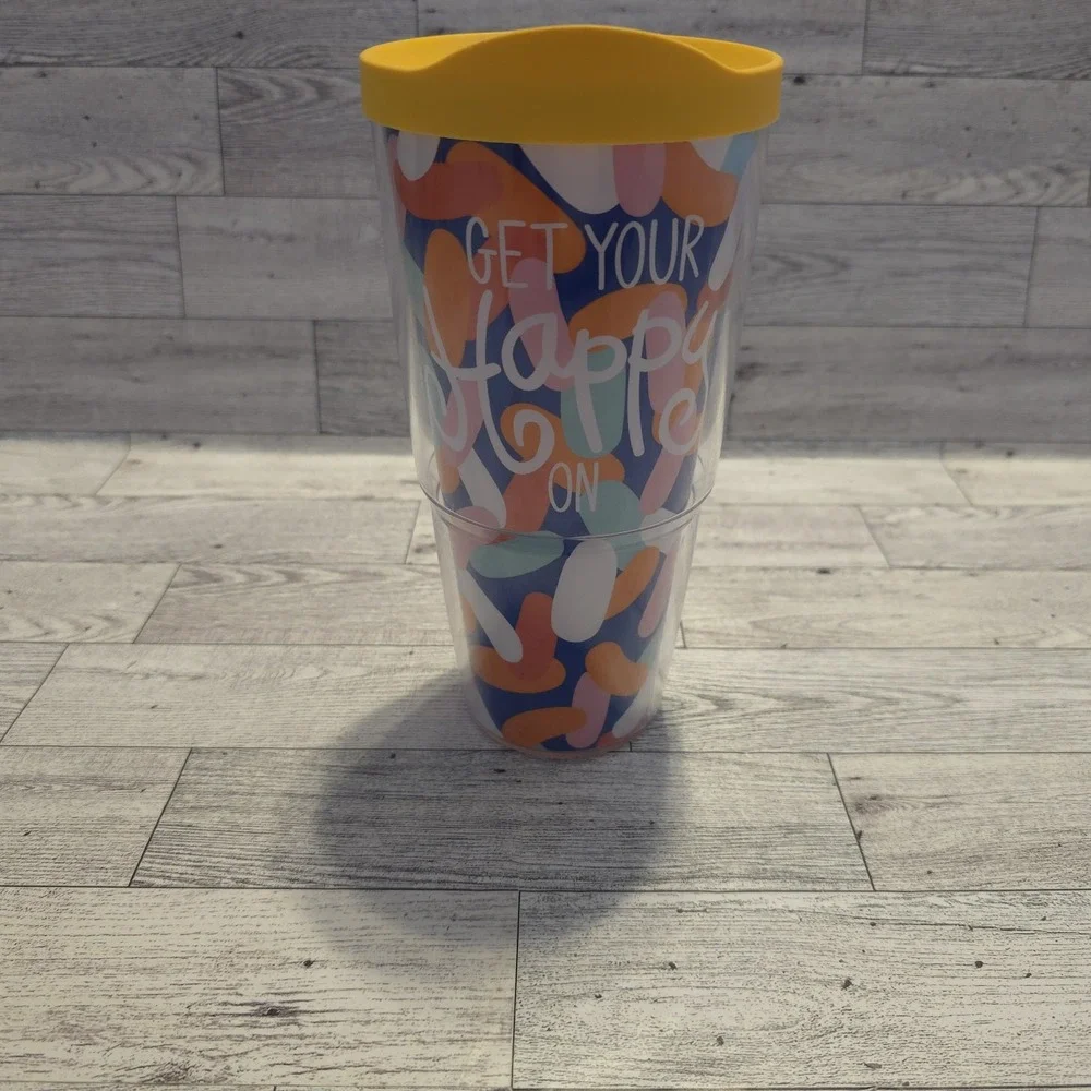 Tervis Get Your Happy On Tumbler Cup 24 Ounce Multicolor